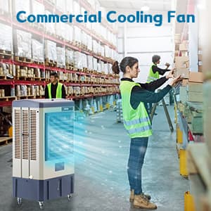 41" Swamp Cooler, 4800 CFM Evaporative Air Cooler with 10.6 Gallon Water Tank, Portable Outdoor Air Conditioner with 3 Ice Pack, 110° Oscillation, 3 Speed for Garage, Yard, Commercial Use