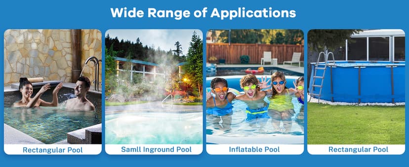 Aboron 30125BTU/hr Pool Heater for Above and In Ground Pools & Spas, Heat Pump for Pools up to 8000 Gal, 5.8 COP, Quiet Operation, Automatic Defrost Function, 210V-230V/60Hz