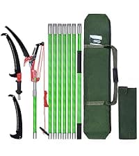 Scalebeard 26FT Pole Saws for Tree Trimming, Lightweight & Sturdy Tree Pruner with Thickened Saw Blade and Scissors for High Branches Trimming, Extendable Tree Trimmer for Pruning Palms and Shrubs