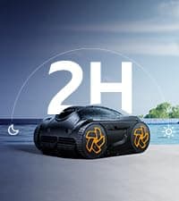 Pool Cleaner K60, 6H Runtime Cordless Robotic Pool Vacuum, Touch Screen, Smart Navigation, Cleans Floor, Walls, Waterline, Ideal for Above & In-Ground Pools, Self-Parking