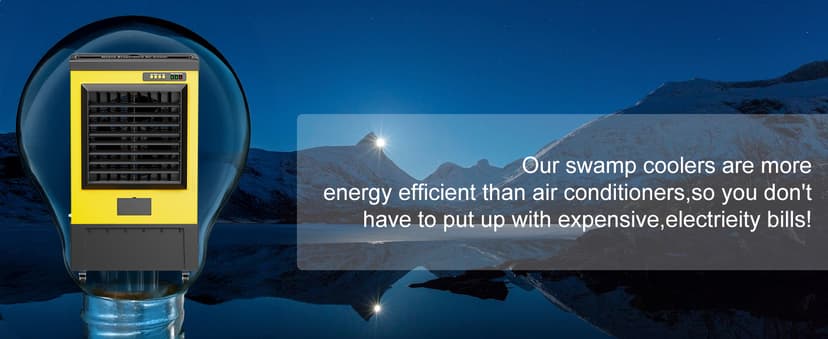 Swamp Cooler, 6500 CFM Evaporative Air Cooler, 19 Gal Water Tank Outdoor Air Conditioner, 3 Speed,5 Ice Boxes,Suitable for Indoor & Outdoor Garage,Patio,courtyard,factory workshop,50inch