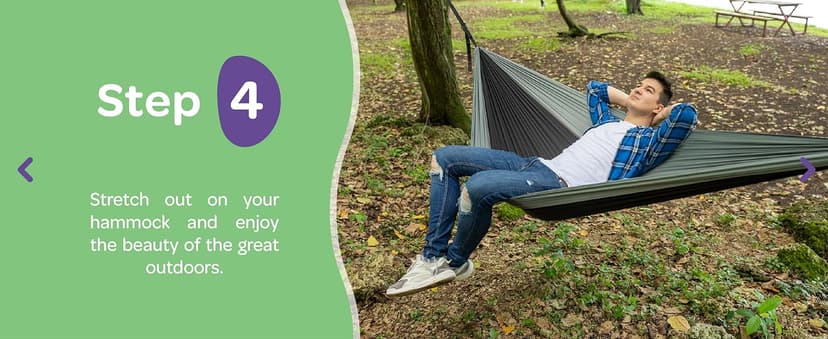 Durable Hammock 500 lb Capacity, Nylon Camping Hammock Chair - Double or Single Sizes w/Tree Straps and Attached Carry Bag - Portable for Travel/Backpacking/Beach/Backyard (Large, Blue & Light Blue)