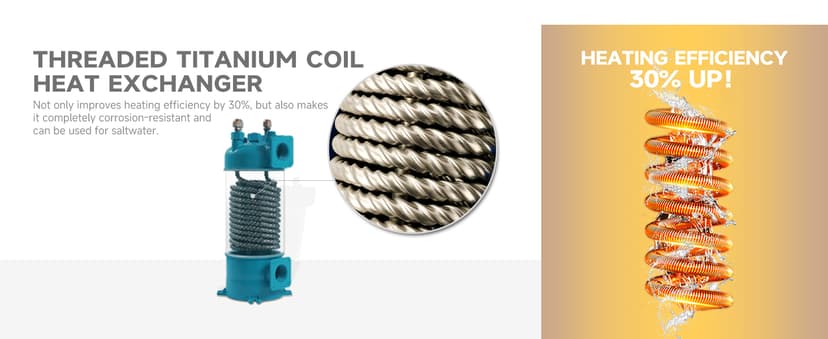 Max 22462BTU Electric Pool Heater for Above Ground and Inground Pools, Up to 6500Gallons Swimming Pool Heat Pumps, Fits 8/15/16 Ft Pools Heating Pool Warmer, 110V-120V/60Hz