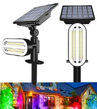 Solar Spotlights Outdoor Waterproof Solar Landscape Lights, Color Changing Solar Powered Garden Lights, Auto On/Off Solar Spot Lights for Outside, Multicolor, 4 Pack, JY2226