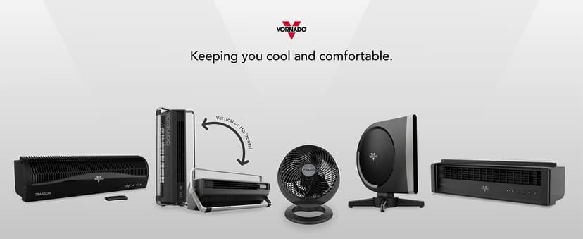 Vornado TRANSOM Window Fan with 4 Speeds, Remote Control, Reversible Exhaust Mode, Weather Resistant Case, Whole Room, Ice White