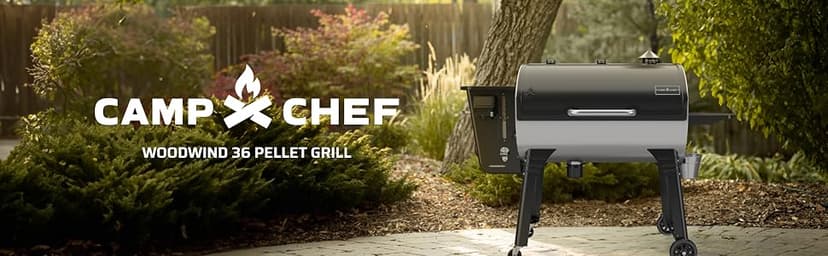 Camp Chef Woodwind 36 Pellet Grill - Stainless Steel Barbecue Grill with WiFi Connectivity - Compatible with Sidekick Barbecue Accessories - 1236 sq in Total Rack Area