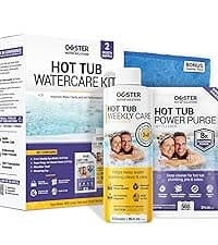 3in1 Weekly Hot Tub Cleaner, Conditioner, Clarifier - Hot Tub Chemicals for Standard & Inflatable Spas - Spa Chemicals for Crystal Clear & Sparkling Clean Water - Made in USA (4 Week Kit)