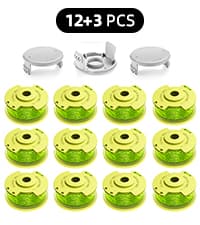 7 Packs Weed Wacker String Replacement for Ryobi One+ AC14RL3A,0.065-Inch String Trimmer Refill Compatible with Ryobi 18v, 24v, and 40v Trimmer(6 Trimmer Line,1 Trimmer Cap)