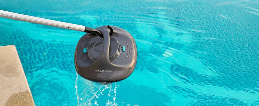 (2025 Upgraded) TALOSBO Pleco Se Cordless Pool Vacuum Cleaner Up to 130 Mins Runtime, Robotic Pool Cleaner with 2.5H Fast Charge, Ideal for Flat Above Ground and Inground Pools up to 861 Sq. Ft.