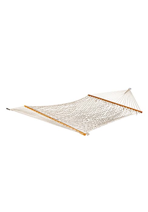 Bliss Hammocks BH-410GR 60in Wide Cotton Rope, Indoor Outdoor Poolside Patio Backyard Hammock, Includes Chains & Hooks, Eco Friendly Polyester, Hardwood Spreader, 450 Pound Capacity, Green