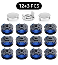 7 Packs Weed Wacker String Replacement for Ryobi One+ AC14RL3A,0.065-Inch String Trimmer Refill Compatible with Ryobi 18v, 24v, and 40v Trimmer(6 Trimmer Line,1 Trimmer Cap)