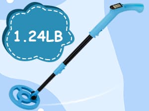 OMMO Metal Detector, Adjustable 27.5”-37.8” Metal Detector for Kids with Intuitive LCD Display, Lightweight Kids Metal Detectors with 6” Search Coil for Exploration Hiking