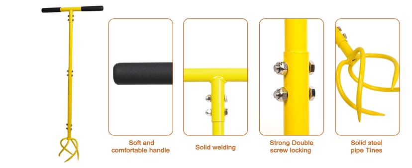 Garden Hand Tiller Garden Claw Twist Tiller Cultivator Tiller Soil Lossener Lawn Aerator Areator Loosen, Rototiller, Garden Bed and Plant Box Cultivator, Garden Tools.