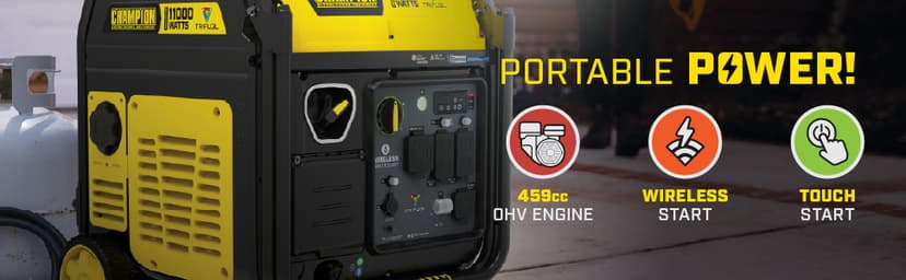 Champion Power Equipment 11,000-Watt Wireless Remote Start Tri Fuel Home Backup Portable Inverter Generator with Quiet Technology and CO Shield®