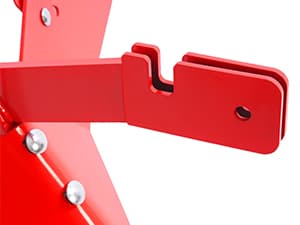 Hiller Furrower Kit for Rear Tine Tiller W/Adjustable Wing Fit for Land Reclamation 3 Kinds Connection Red Steel Replacement for 15683 Hiller-Furrower