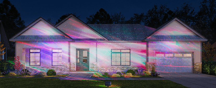 Govee Outdoor Projector Light, Laser and Aurora Star Projector Light for Indoor and Outdoor Decor, 16 RGB Patterns, RGBW Aurora, 51 Scene Modes, Works with Alexa, Google Assistant, Matter
