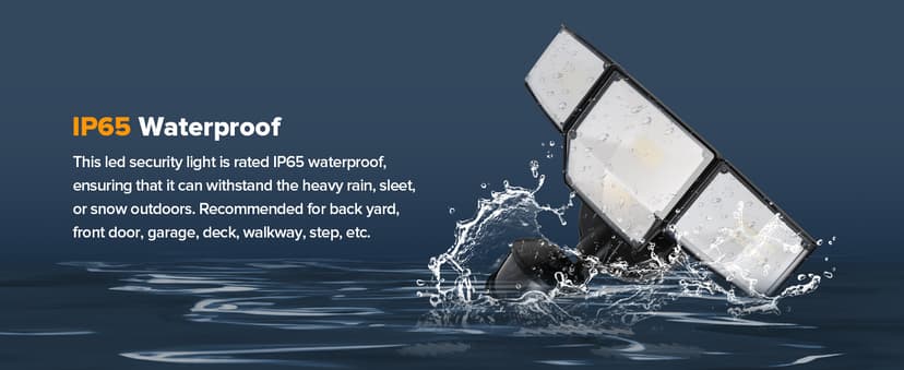 LUTEC 80W 9000LM LED Security Light Motion Sensor Outdoor Lights, 4 Head LED Flood Lights Outdoor 5000K Daylight, IP65 Waterproof, Motion Detected Lights for Outside, House, Garage, Yard (Black)