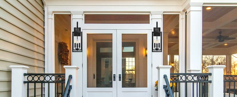 Outdoor Wall Light Fixture, 3-Light 19” Large Waterproof Outside Wall Mounted Sconce Light Fixture with Clear Glass Shade, Black Anti-Rust Exterior Wall Lantern for House, Front Porch, Garage