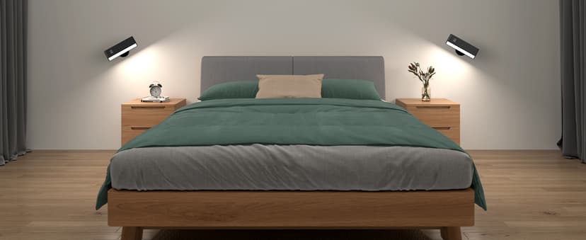 Honalia Adhesive Wall Lights for Bedroom 2 Pack, Rechargeable Wall Lights with Magnetic & Dimmable, 360 Rotation Cordless Wall Sconce, Peel and Stick Lights for Wall Bedside, Reading