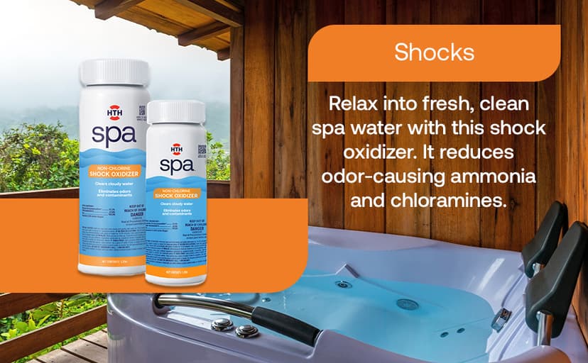 HTH Spa 86135 Non Chlorine Shock Oxidizer, Spa & Hot Tub Chemical Clears Cloudy Water, 2.25 lbs