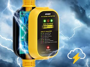 Kohree 30 Amp to 110V RV Adapter with Surge Protection, 8000 Joules 15 Amp to 30 Amp RV Power Adapter 21'' with Twist Lock, Circuit Analyzer w/LED Indicators, for Camper Travel Trailer