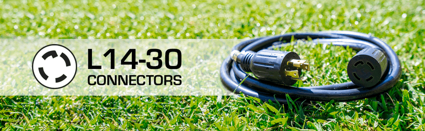 DuroMax XP3025GC 30-Amp 25-Foot 10-Gauge L14-30 Heavy Duty Generator Cord for Home Power Backup, Black