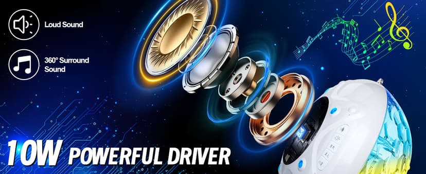 KingSom 3 in 1 Bluetooth Pool Speaker with Pool Fountain Light, 10000mAh Floating Pool Speaker, IP68 Waterproof Hot Tub Speakers, Loud Sound, BT5.4,24H Playtime Rechargeable pool Water Fountain, White