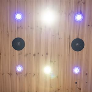 Saunas 904V Far Infrared Sauna, Outdoor Wooden Dry Sauna Low EMF (Hemlock Wood, 4-Person Size)