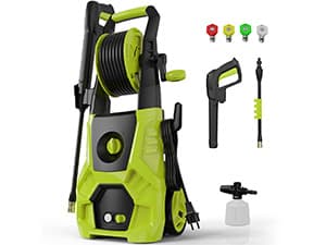 Pressure Washer, 5000PSI Max 3.6GPM Electric Power Washer with Foam Cannon 35FT Power Cord 4 Nozzles, Pressure Washer for Cars, Patios, Fences, Decks and Driveway