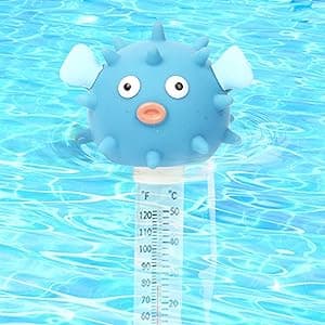 XY-WQ Floating Pool Thermometer, Large Size Easy Read for Water Temperature with String for Outdoor and Indoor Swimming Pools and Spas (Puffer)