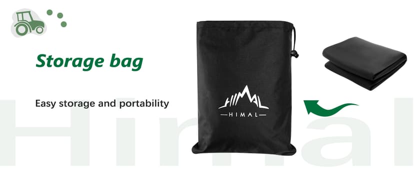 Himal Outdoors Zero-Turn Mower Protector, Heavy Duty 600D Polyester Oxford, UV Protection Universal Fit with Drawstring & Cover Storage Bag, Tractor Cover Up to 60" Decks