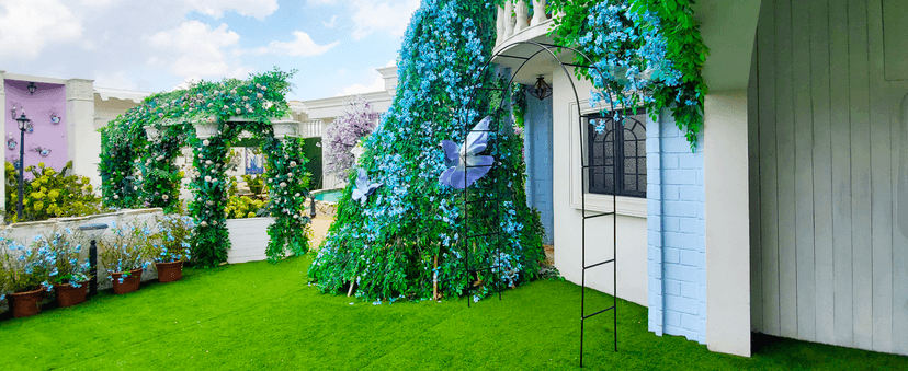 7.9 Ft H x 4.6 Ft W Metal Pergola Arbor, Easy to Assemble, for Various Climbing Plant Wedding Garden Arch Bridal Party Decoration Wide Arbor, 1 Pack