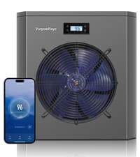 16000 BTU Swimming Pool Heat Pump 5000 Gallon Electric Pool Heater for Above Ground Pool 5KW Heating or Cooling WiFi Control Timer Pool Heater 120V 60Hz