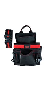 KUNN Garden Tool Waist Belt - 4 Deep Pockets Tool Apron for Women Men,Utility Pouch for Gardening,Electrican,Florists,Plumbing