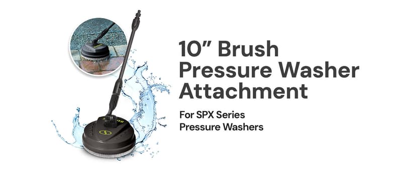 Sun Joe Portable 10 Inch Pressure Washer Attachment, Multi Surface, Green/Black