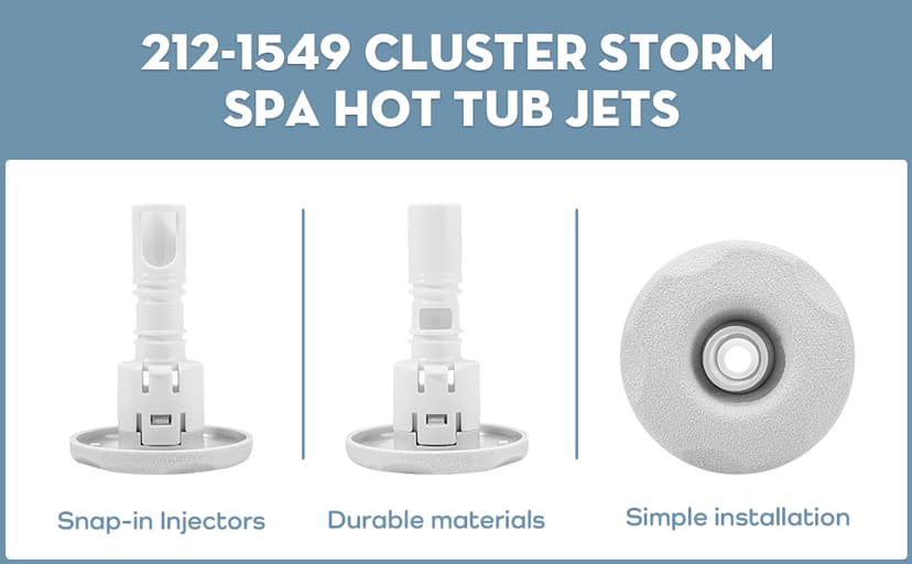 2'' Spa Hot Tub Jets Compatible with Cluster Storm Internal Directional Jet 212-1549/218-51405 Replacement for Bathtub Jets and Hot Tub (5PC)
