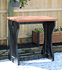 Single Bar Deep Grey Top & Black Base Ideal for Patio Hot Tub Area Backyard Durable WeatherResistant Design Easy Nohardware Assembly Proudly Made in USA