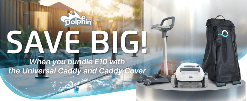 Dolphin (2024 Model) E10 Automatic Robotic Pool Vacuum Cleaner, Active Scrubber Brush, Top Load Filters Access, Ideal for Above-Ground Pools up to 30 FT in Length