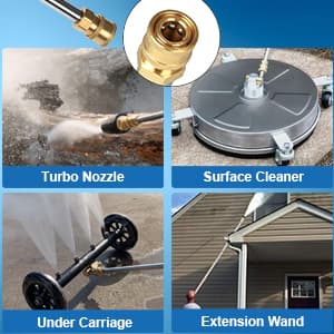 Electric Pressure Washer, 5000PSI 4.0GPM Heavy Duty Power Washer with 33 FT Extension Hose, 4 Quick Connect Nozzles and Foam Cannon for Cars/Fences/Driveways/Patios/Home Cleaning, Blue