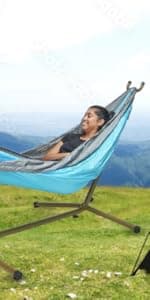 Wise Owl Outfitters Portable Hammock Stand, 106x42, 440lb Capacity - Sports & Outdoors