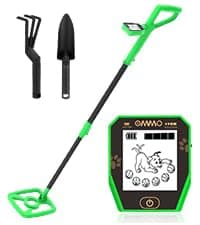 OMMO Metal Detector, Adjustable 27.5”-37.8” Metal Detector for Kids with Intuitive LCD Display, Lightweight Kids Metal Detectors with 6” Search Coil for Exploration Hiking