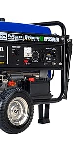 DuroMax XP5500EH 5,500-Watt Dual Fuel Portable Generator - Gas & Propane, Electric Start, RV & Emergency Ready