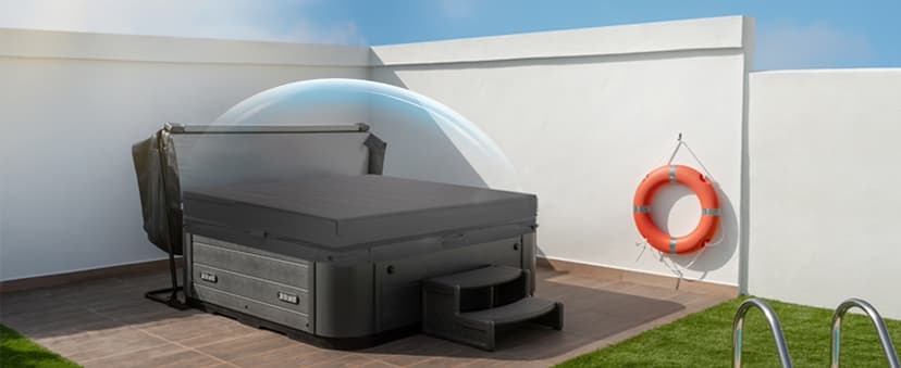 Outdoor Hot Tub Cover, 85×85 Inch Heavy Duty SPA Cover Waterproof, Hot Tub Protector Cover Replacement Weatherproof Protection Cap