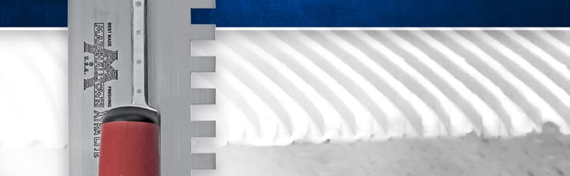 MARSHALLTOWN Standard Notched Trowel, Square Notch, 13x19x13 mm Notch Size, DuraSoft Right-Handed Handle, Flooring and Tiling, Tile Tool, Made in the USA, 781SD