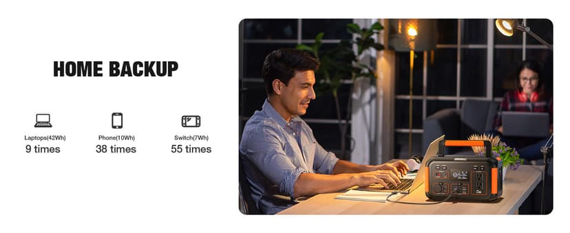 GRECELL 500W Portable Power Station 444Wh Solar Generator with 110V Pure Sine Wave AC Outlet/PD60W, 1000W Peak power station for Camping Trip RV Outdoor Home Emergency Backup & Solar Powered