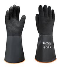 ThxToms Chemical Resistant Nitrile Gloves, Resist Household Acid, Alkali, Solvent and Oil, Latex Rubber Free, 1 Pair Large