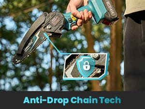 Seesii Mini Chainsaw Cordless 6-inch, Handheld Electric Power Chain Saw with 2 Batteries, for Tree Trimming Wood Cutting, Best Gifts for Dad, Husband