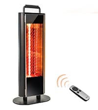 EAST OAK Patio Heater 3000W, Commercial Arch Outdoor Heater 3 Heat Settings, Tip-over & Overheat Protection, Instant Heat Electric Heater for Restaurant, Patio, Backyard, Garage, 240V Black