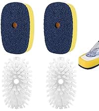 Palm Brush Refills for OXO Good Grips Soap Dispensing Dish Brush - 4 Pack Cleaning Replacement Brush Head for OXO Palm Brush(White)