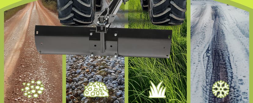 KUAFU 39.75" 3 Point Sleeve Hitch Rear Blade Compatible with ATV UTV Garden Tractors Lawn Mower Tractor Attachments Behind Rear Sleeve Hitch Tow Blade